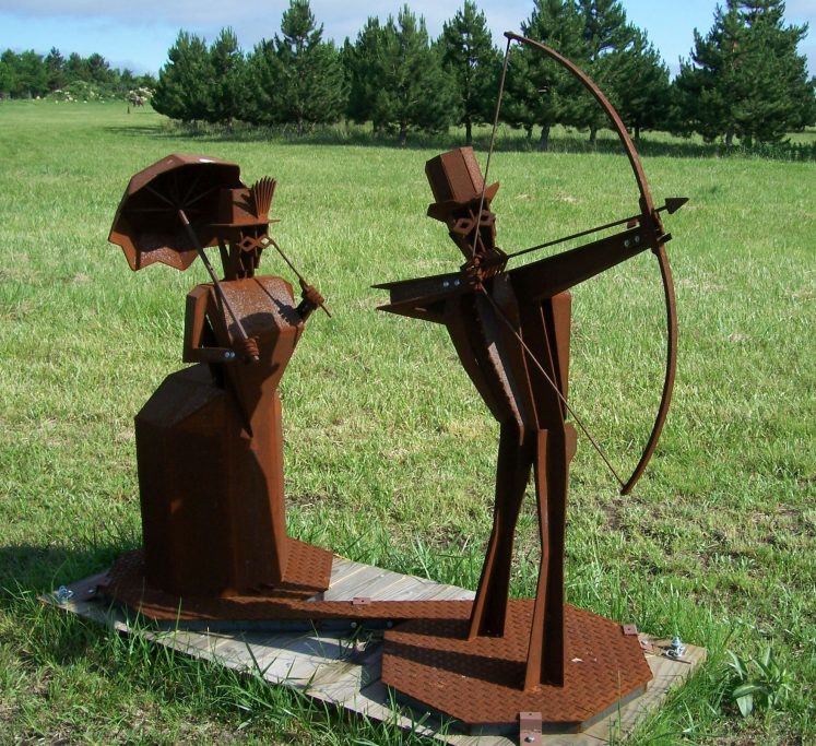 1890's Archer and his Admirer